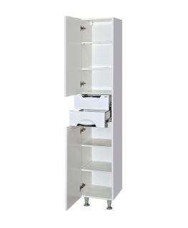 Напольный шкаф - пенал Misty Орхидея 35см левый белый